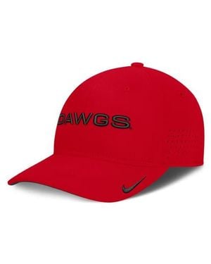 Nike Georgia Bulldogs Gameday Aerobill Swooshflex Dri-Fit Hat - Red