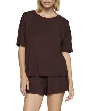 Eberjey Giselle Stretch Modal Pajama Top - Black