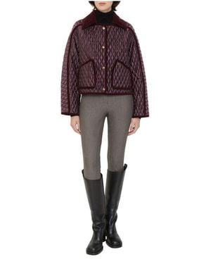 Burberry Long Sleeved Quilted Jacket - Brown