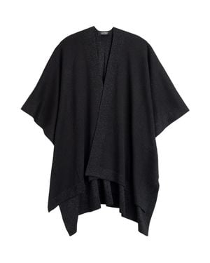 Ralph Lauren Ruana With Shine Border - Black