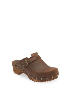 Sanita Kristel Stud Leather Clog - Brown