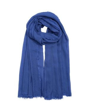 Echo Essential Modal-Silk Blend Crinkle Wrap - Blue