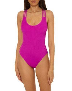 BCA by Rebecca Virtue Crinkle Crush One-Piece Swimsuit - Purple