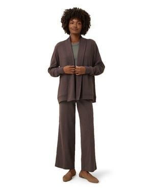 Pact Airplane Short Drape Cardigan - Brown