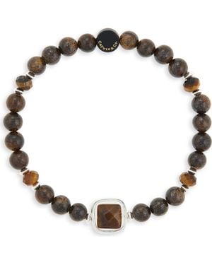 Caputo & Co. Stone Beaded Stretch Bracelet - Metallic