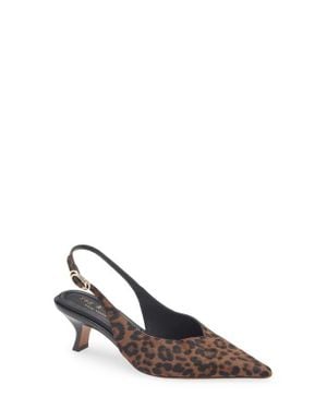 Rag & Bone Madison Slingback Pointed Toe Kitten Heel Pump - Brown