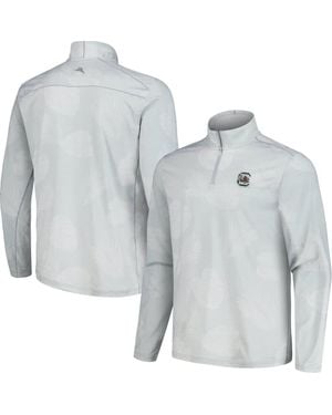Tommy Bahama South Carolina Gamecocks Delray Frond Islandzone Half-Zip Jacket - Gray