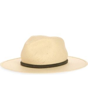 Janessa Leone Simone Packable Straw Fedora - Natural