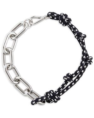 Plan C Rope & Chain Necklace - Metallic