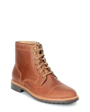 Warfield & Grand Gresham Lugged Cap Toe Boot - Brown