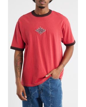 Vans Flame Face Embroidered Ringer T-Shirt