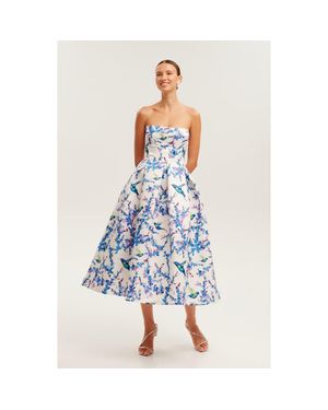 Milla Corset Midi Formal Occasion Dress - Blue