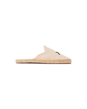 Soludos The Smoking Mule Embroidery Espadrille - White