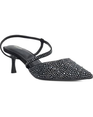 Dune Charmed Studded Pointed Toe Pump - Black