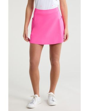 G/FORE Knockout Mid Rise Scuba Knit Golf Skort - Pink