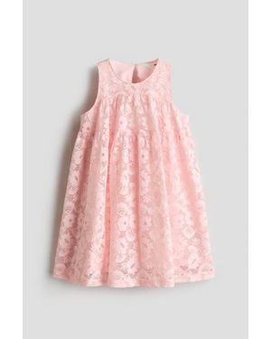 H&M A-Line Lace Dress - Pink