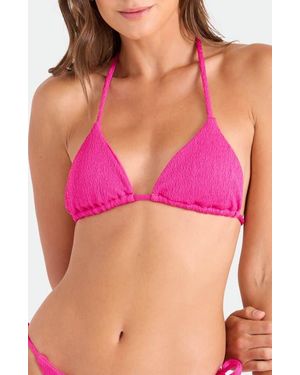 Volcom Pucker Up Triangle Bikini Top - Pink