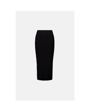 Saemdi Deconstructed Rib Skirt - Black