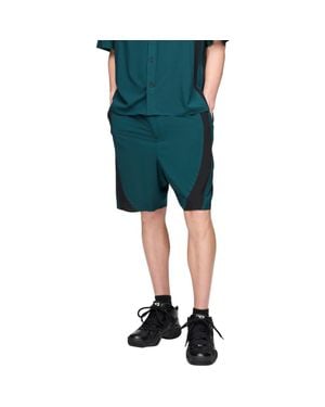 Y-3 Mesh Panel Woven Shorts - Green