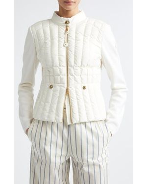 Moncler Mixed Media Down Jacket - White