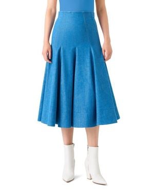 Akris Godet Skirt - Blue