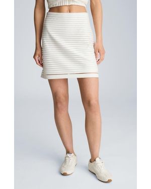 Kenneth Cole Rib Pull-On Pencil Skirt - White