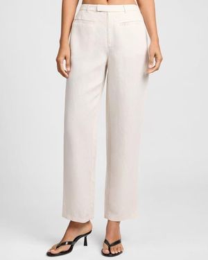 Onia Air Linen Mid-Rise Pant - Pink