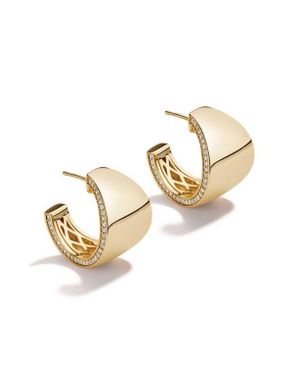 V.BELLAN Nicole Cubic Zirconia Hoop Earrings - Metallic