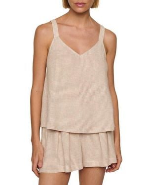 Eberjey Linen Blend V-Neck Camisole - Natural