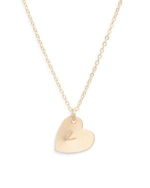 SET & STONES Sophia Initial Heart Pendant Necklace - Blue