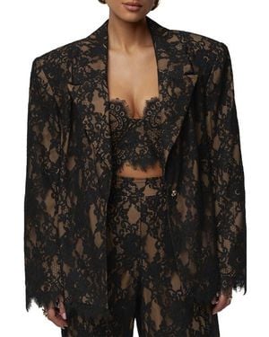 JLUXLABEL Lace And Desire Blazer - Black