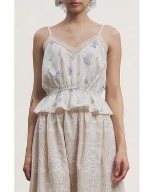 Maude Club Jarvis Floral Peplum Top - Multicolor