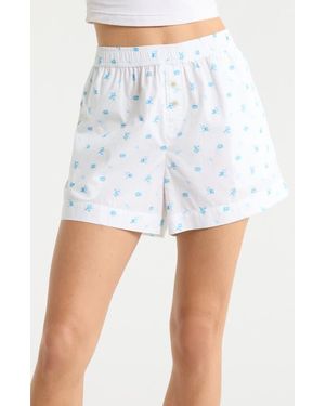 Open Edit Oversize Boyfriend Boxer Shorts - White