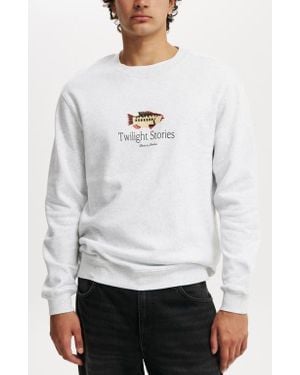 Cotton On Graphic Crew Fleece - White