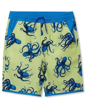 Lands' End Boys Stretch Hydroliner Sport Swim Trunk - Blue
