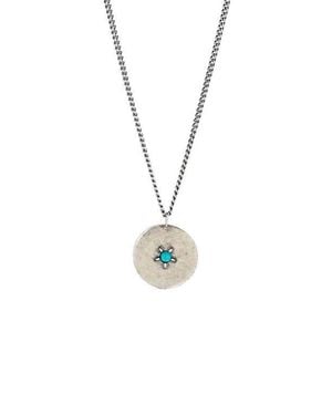 Degs & Sal Sterling & Medallion Necklace - Metallic