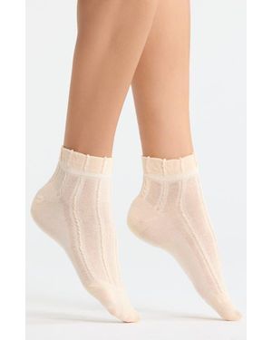 Casa Clara Dylan Crew Socks - Natural