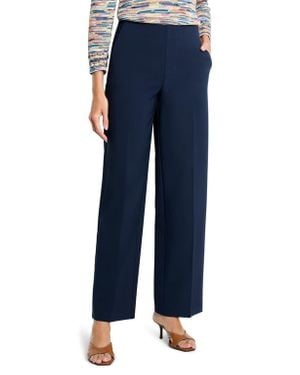 NIC+ZOE Lenox Wide Leg Stretch Pants - Blue