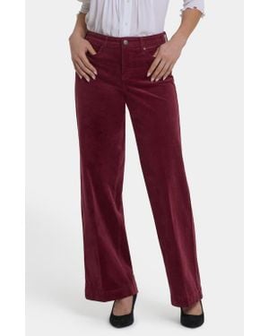 NYDJ Teresa Wide Leg Corduroy Pants - Red