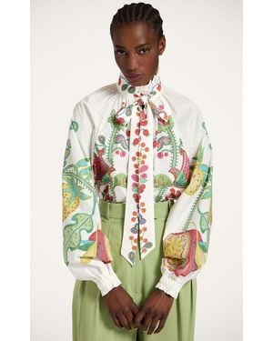La DoubleJ Cerere Blouse Grenadilla Placée - White