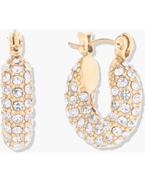 Cuffed By Nano Noel Pavé Mini Hoops - Metallic