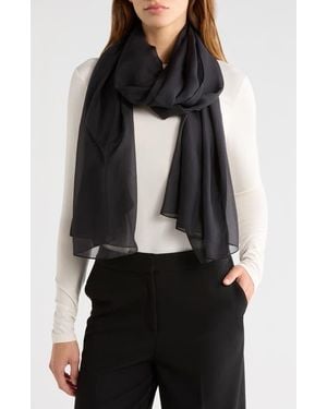 Nordstrom Silk Chiffon Wrap - Black
