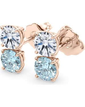 HauteCarat Double Birthstone Earrings - Blue