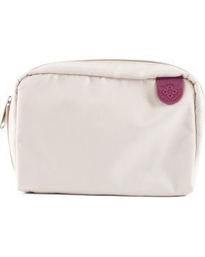 Tin Marin Checs Nylon Pouch - White