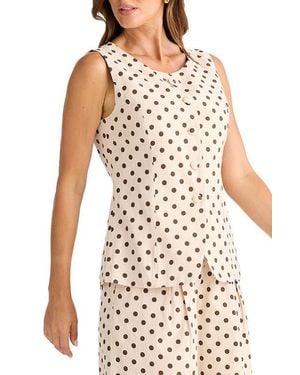 Brave+True Eden Polka Dot Cotton Vest - White
