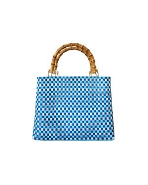 BrunnaCo The Tuku Recycled Market Tote Bag - Blue