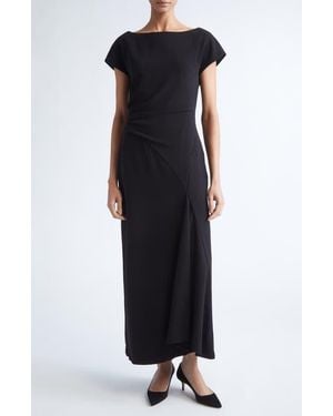 Lela Rose Cascade Stretch Crepe Dress - Black