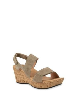 Naot Sunrise Platform Wedge Sandal - Natural
