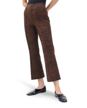 Rag & Bone Irina Print Ponte Flare Ankle Pants - Brown