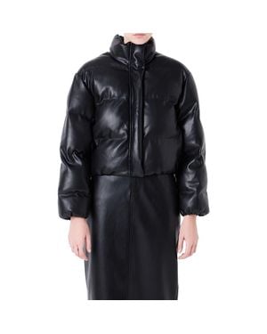 Grey Lab Crop Puffer Jacket - Black